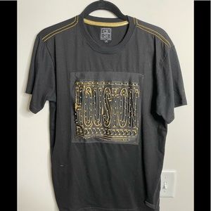 HOUSTON Embellished T-Shirt in Black